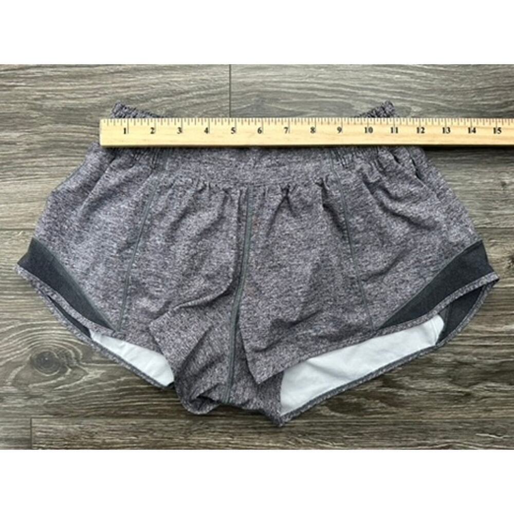 Lululemon Hotty Hot Short II *Long 4" Heather Lux Multi Black / Heathered Black - Picture 3 of 8